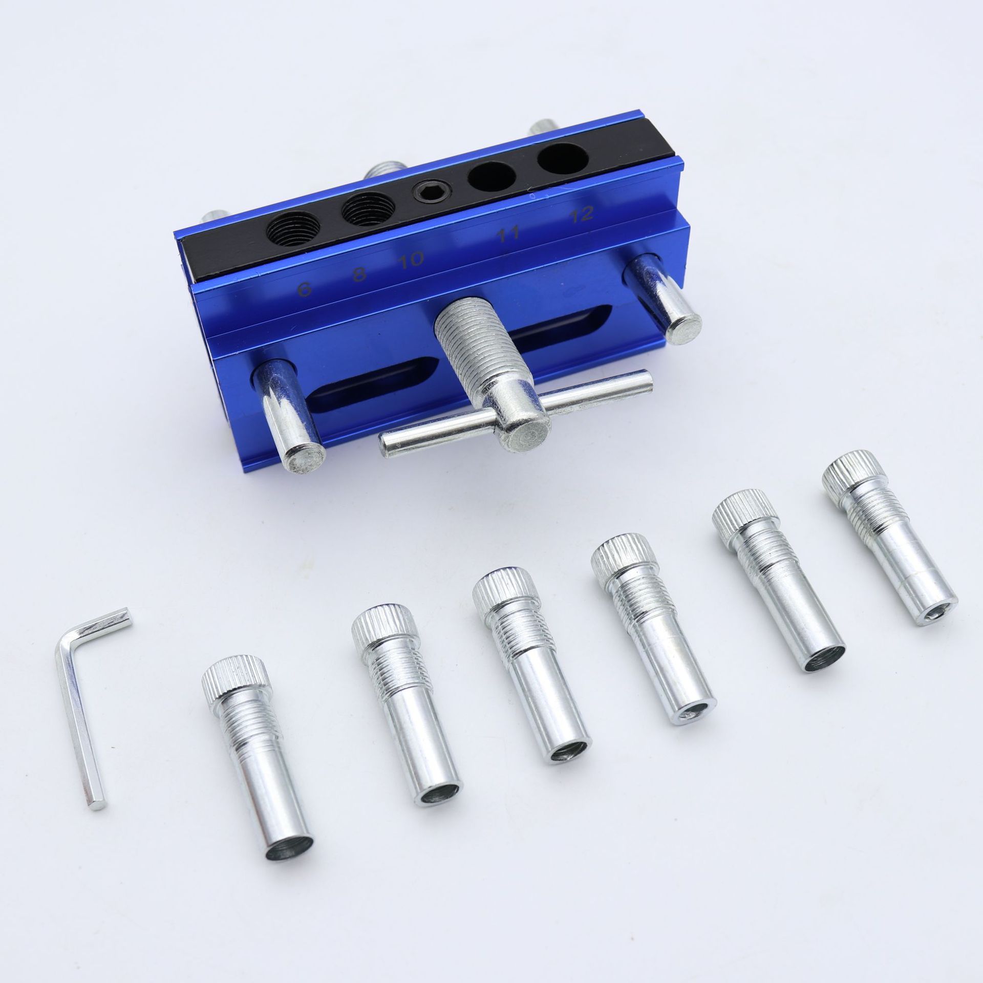 Heavy-duty carpintería punzón localizador de carpintería oblicuo agujero localizador autocentrado pin agujero recto taladro accesorio traje