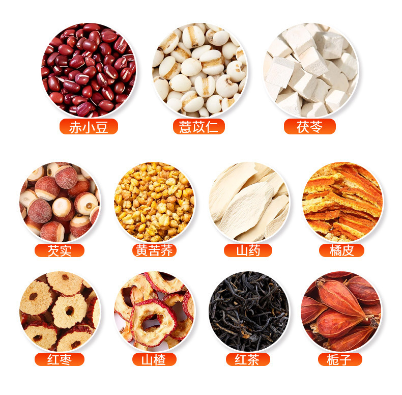 Red Bean Coix Seed Tea Chi Xiao Dou Yi Mi Fu Ling Tea 25 Bags Roasted Herbal Wellness Tea key features