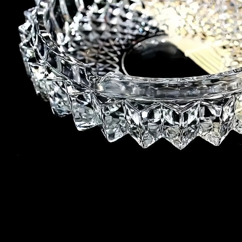 YG1008 둥근 새의 둥지 유리 재떨이 공장 도매 망상 투명 크리스탈 재떨이 사무실 재떨이