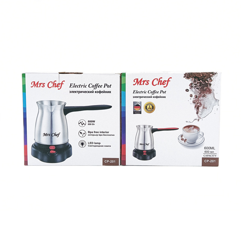 Ms Chef CP-201 Turkish Coffee Pot Stainless Steel Quick Boiling Kettle Mini Electric Coffee Machine Ms Chef CP-201 Turkish Coffee Pot Stainless Steel Quick Boiling Kettle Mini Electric Coffee Machine