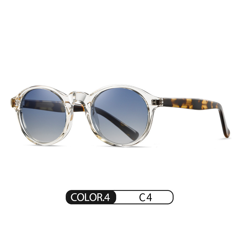 Nuevas gafas de sol polarizadas S31126 retro gafas de panel de marco redondo gafas de sol de pierna 3 2 gafas de hoja de bisagra de metal