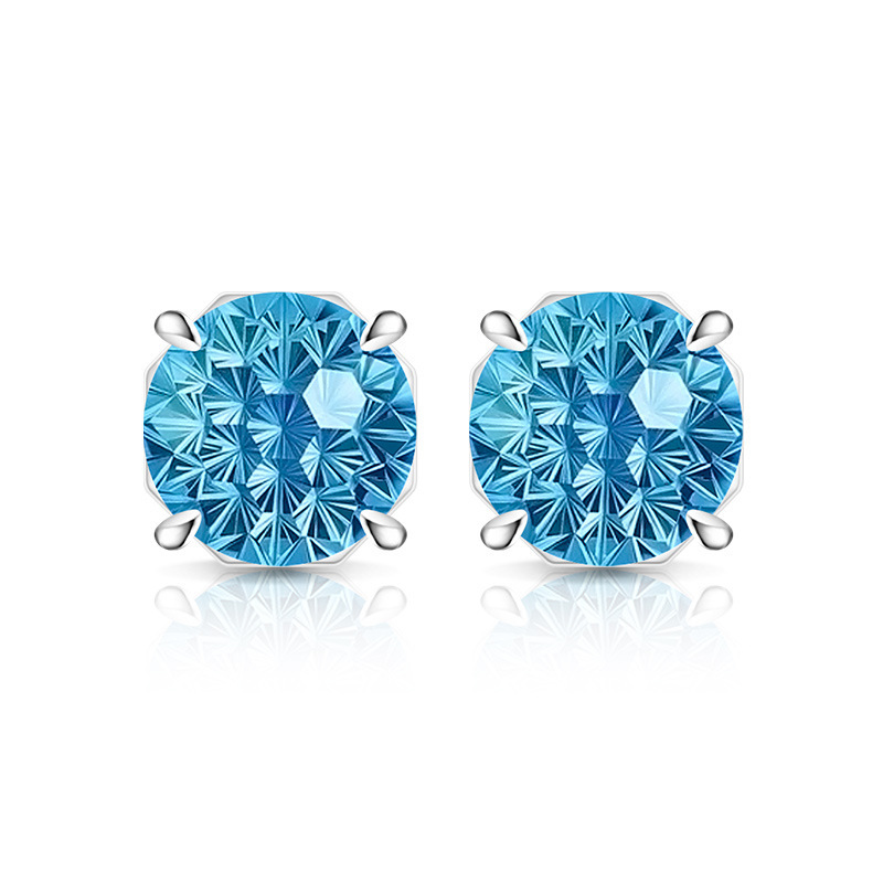 Octagonal Gemstone Drop Stud Earrings For Women Elegant Design_voghion.com