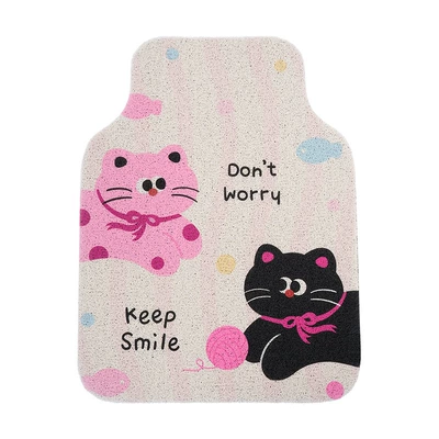 Universal Foot Pad Cute Cat Wire Ring Dirty Resistant - two-cats-in-front-of-their-paws