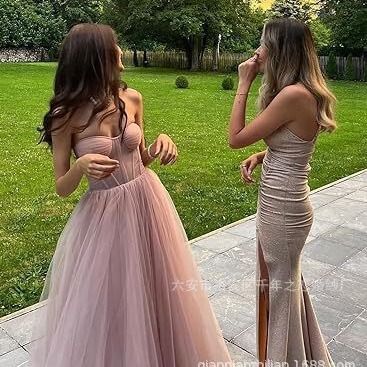 Elegant Short Prom Dress 2026 New Style Strapless Evening Dress for Parties and Banquets, Slimming Dress for Women Wholesale