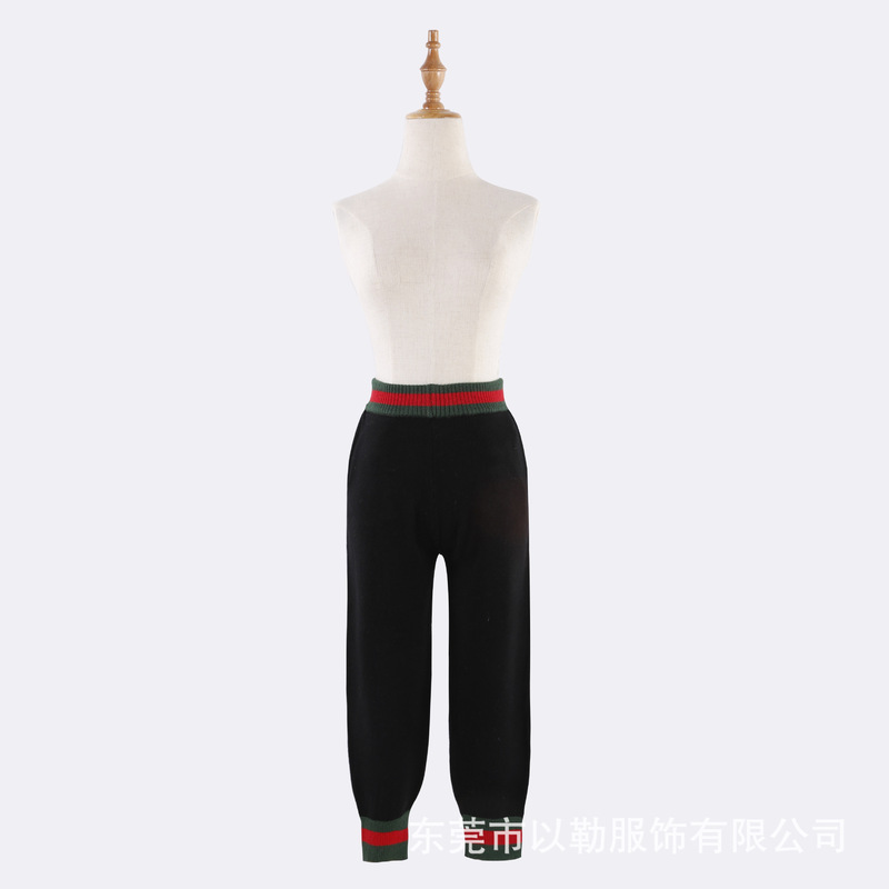 Woolen Pants Oem Processing and Custom Production of Kidsren's Sports Style Knitted Vicuna Wool Alpaca Woolen Pants