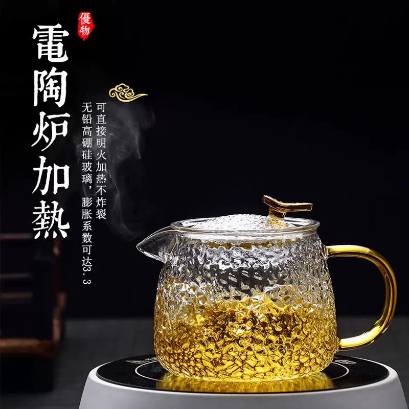Glass teapot, single teapot, high-temperature resistant, tea-water separation, tea strainer, household small flower tea brewing set, tea pot set Glass teapot, single teapot, high-temperature resistant, tea-water separation, tea strainer, household small flower tea brewing set, tea pot set