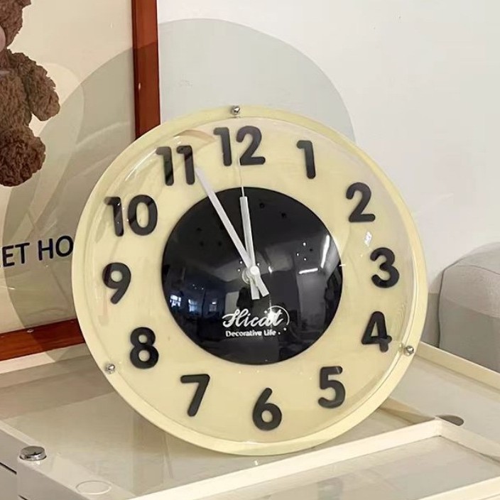 Reloj de pared creativo de color nórdico sala de estar casera burbuja reloj acrílico láser red rojo lujo reloj personalizado