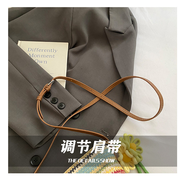 Fashionable small bag for women: New Summer 2025 colorful woven bucket bag, crossbody bag, vacation small single-shoulder bag undefined