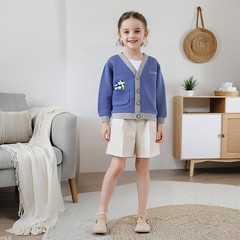 男の子カーディガンジャケット、秋子供セーター、ニットセーター、女児Aカテゴリー、韓国風子供服