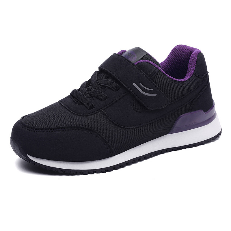 Otoño de mediana edad zapatos de mujer con suela suave, zapatos de caminar cómodos, zapatos deportivos casuales ligeros antideslizantes, zapatos de pie para hombres y mujeres.