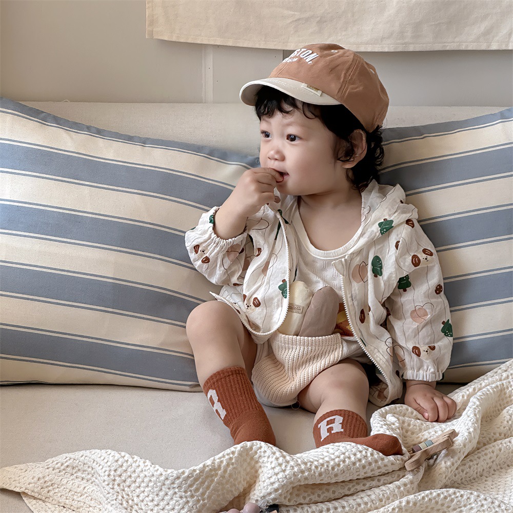 Verano versión coreana de la ropa de pedo para bebé 0-2 años, ropa de gatear para hombre, ropa de bebé informal, mono delgado