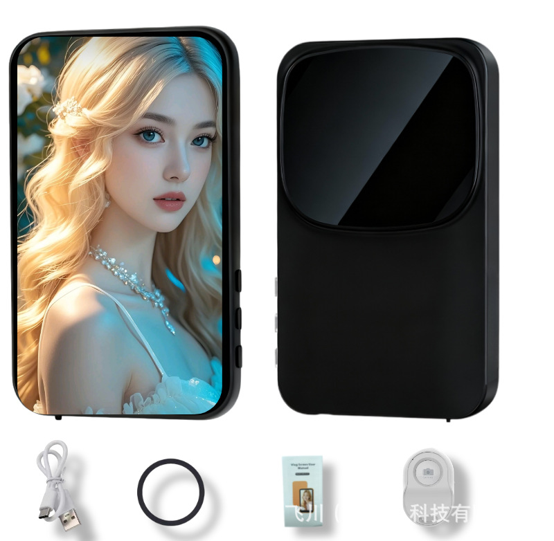 Nuevo dispositivo de proyección de pantalla de mano modelo privado inalámbrico pantalla de pantalla de selfie Bluetooth teléfono móvil pantalla de absorción magnética trasera dispositivo de pantalla de selfie