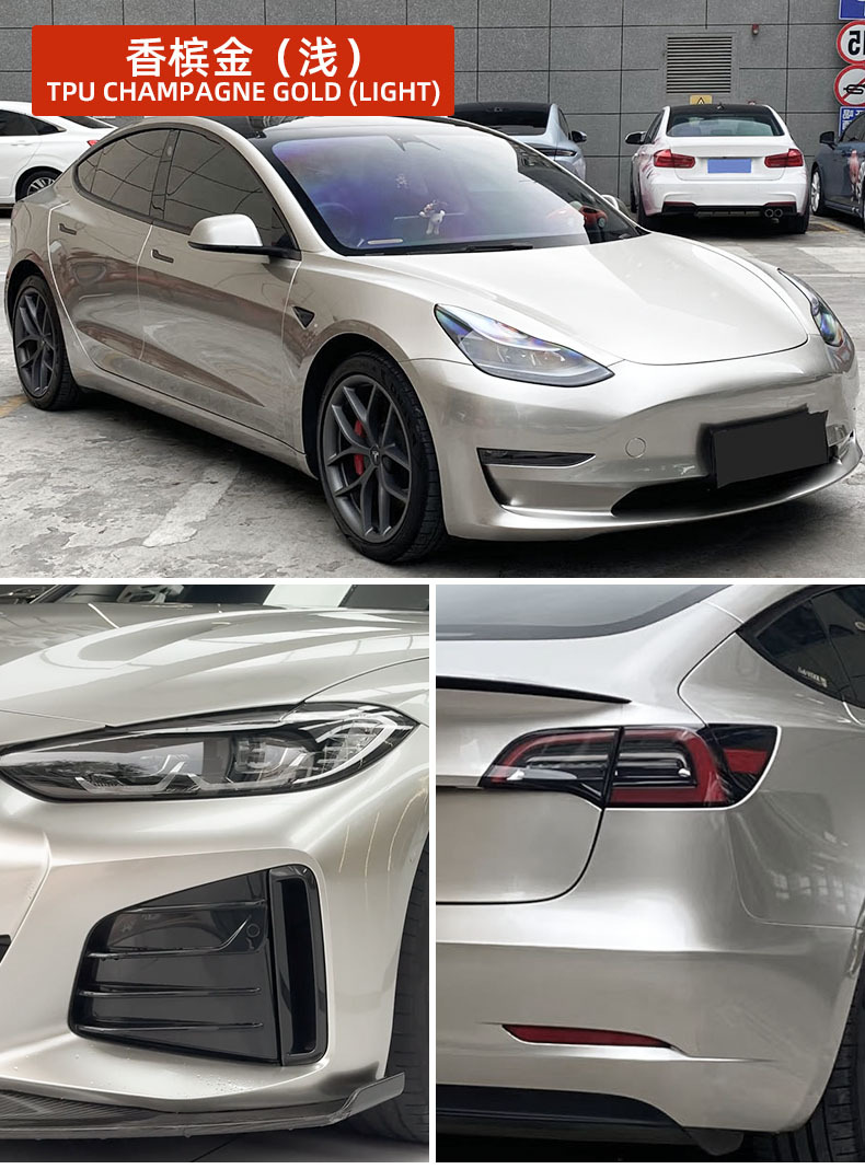 Champagne Gold Tpu Color Ppf Self-Healing Car Wrap Film Uv Protection Paint Protection Film Roll