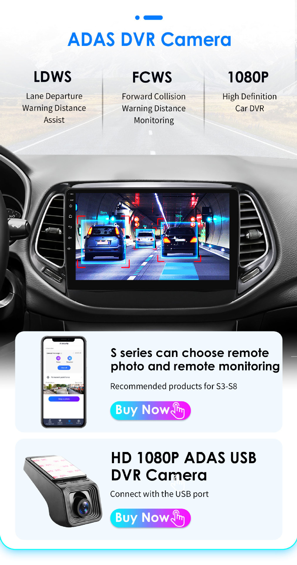 Suitable for Jeep Compass 17-20 Navigation System, In-Car Smart Android Large-Screen Reversing Image Gps All-In-One Device