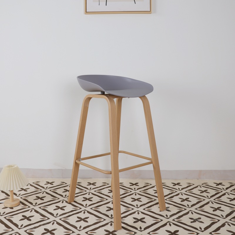 Nordic ocio simple silla de la barra alta Silla de Bar taburete de plástico silla de la barra de hierro casa Foshan fábrica al por mayor