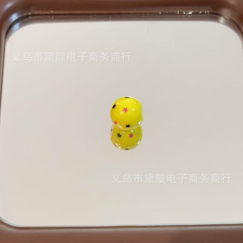 12mm印刷星星圆珠串珠 diy儿童手链饰品配件手机绳钥匙扣项链材料|undefined