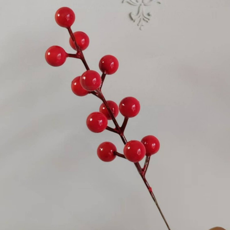 仿真红果发财果life瓶装饰平安喜乐乔迁大吉喜庆花艺新年装饰花艺|undefined