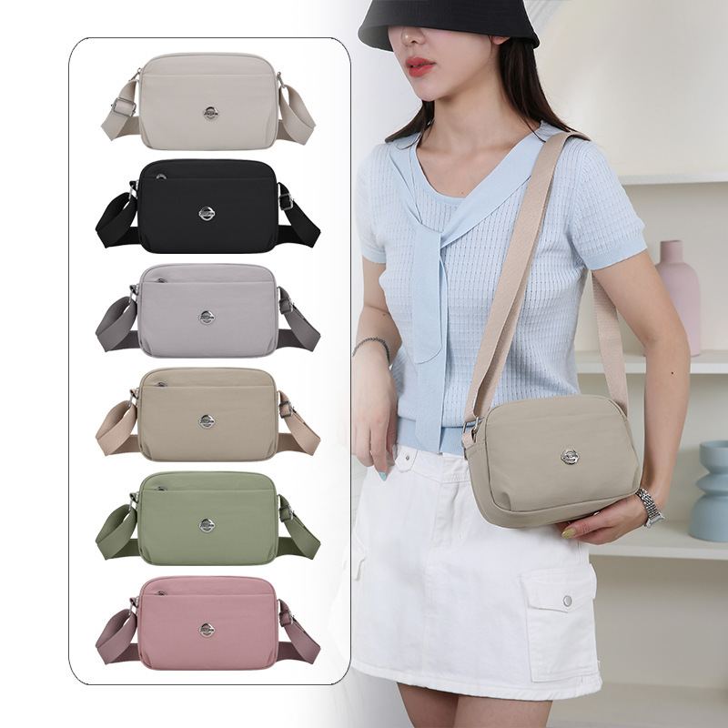 Simple solid color horizontal multi-compartment phone and coin purse, stylish and trendy large-capacity Oxford cloth crossbody bag for women Simple solid color horizontal multi-compartment phone and coin purse, stylish and trendy large-capacity Oxford cloth crossbody bag for women