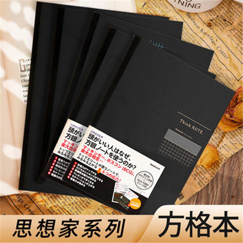 Nakabayashi Zhonglin Japón importado rejilla cuaderno cuadrado cuaderno vertical Flip cuadrado papel b5A4