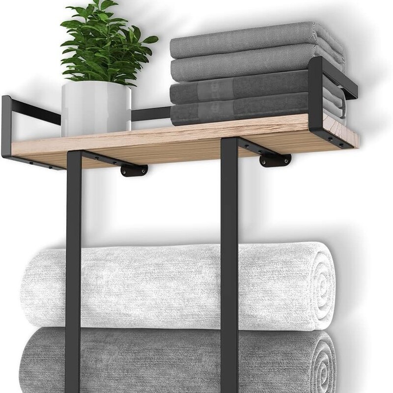 Bathroom Towel Rack Wall-Mounted Storage Rack Towel Bar Bathroom Hotel Towel Rack Cross-Border Hot Selling Wholesale