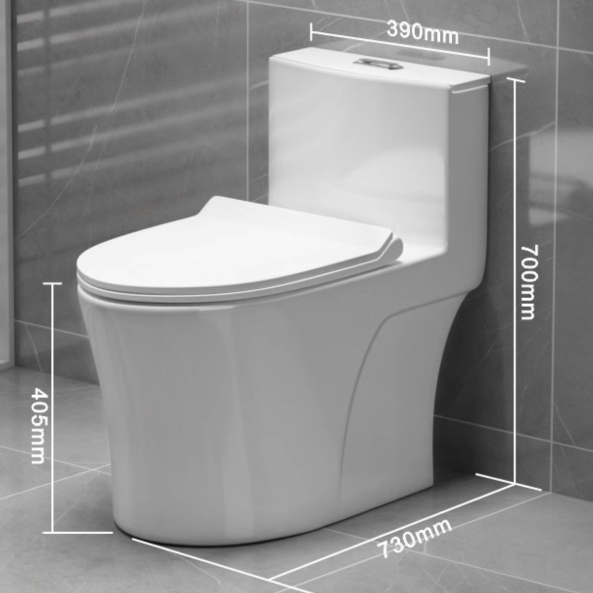 inodoro doméstico bomba asiento de inodoro tipo sifón ultra-turbo ahorro de agua silencioso antiolor anti-splashing gran tubería anti-bloqueo asiento de inodoro