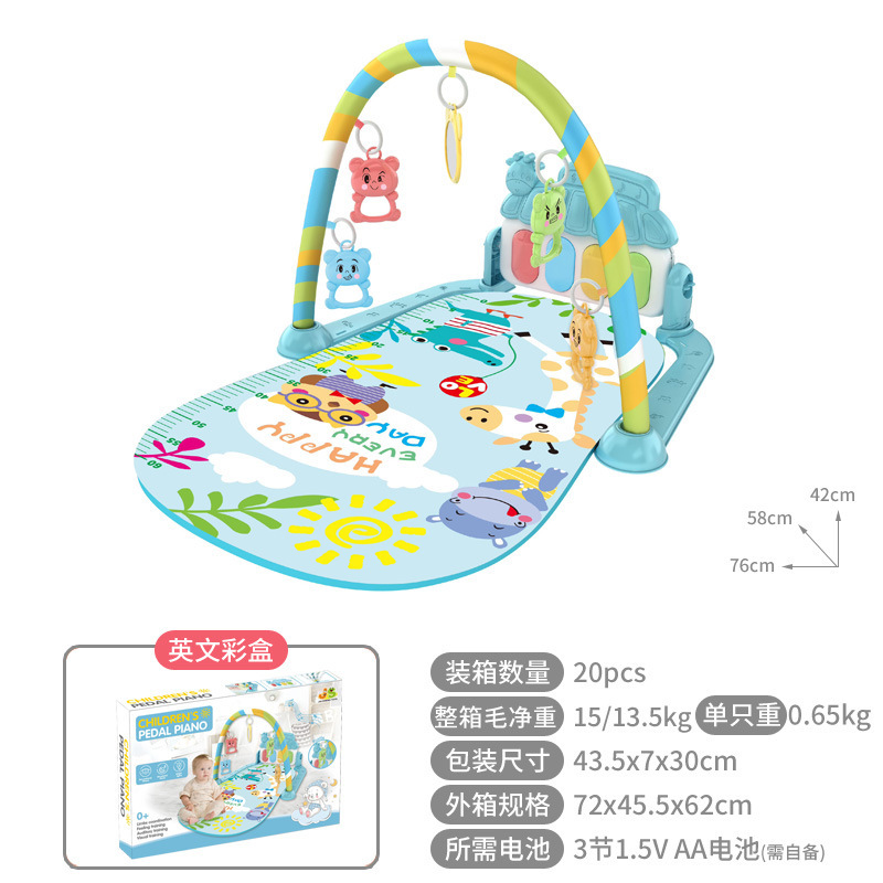 Gimnasio Musical con Tapete para Bebés 0-36 Meses, Piano de Pie y Luces
