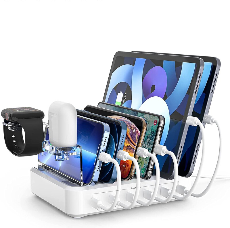 6-Port 60W Charger USB Multi-Port Charger Charging Stand with Watch Stand 6-Port Multi-Function Digital Tablet 6-Port 60W Charger USB Multi-Port Charger Charging Stand with Watch Stand 6-Port Multi-Function Digital Tablet