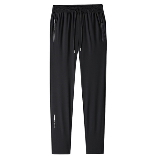 Summer outdoor sports quick-drying ice silk men's trousers, ultra-thin breathable sweat-absorbent casual running sports fitness trousers