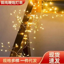led铜线灯串浪漫节日装饰灯圣诞布置彩灯室内外氛围蜈蚣脚鞭炮灯