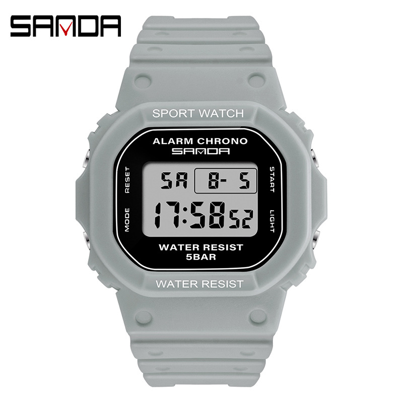 Multi-Function Digital Sports Watch - 30M Waterproof, LED Backlight, Unisex Square Design (44mm Japan Movement, 20+ Color Options)_voghion.com