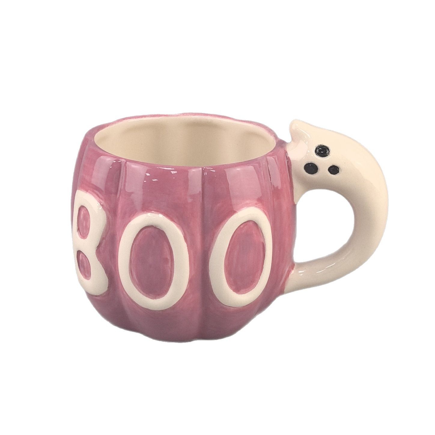 Personalizado transfronterizo lindo halloween manija fantasma taza moldeada de calabaza taza de cerámica taza de café personalizada cerámica para el hogar