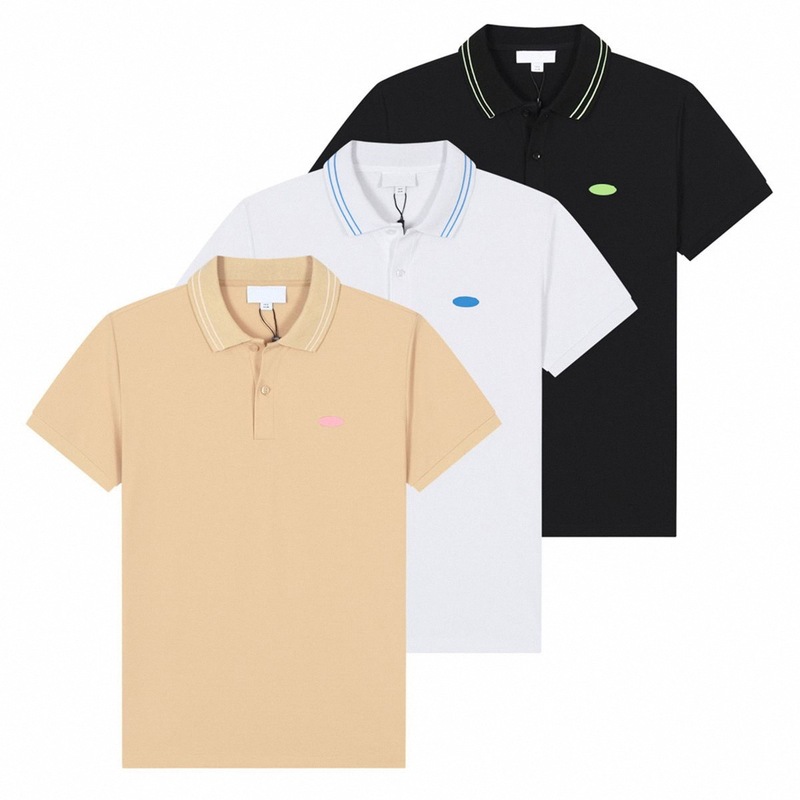 High-Quality New French Crocodile Casual Men's Short-Sleeved Polo Shirt Pure Cotton Fish Collar Lapel Short-Sleeved T-Shirt for Men