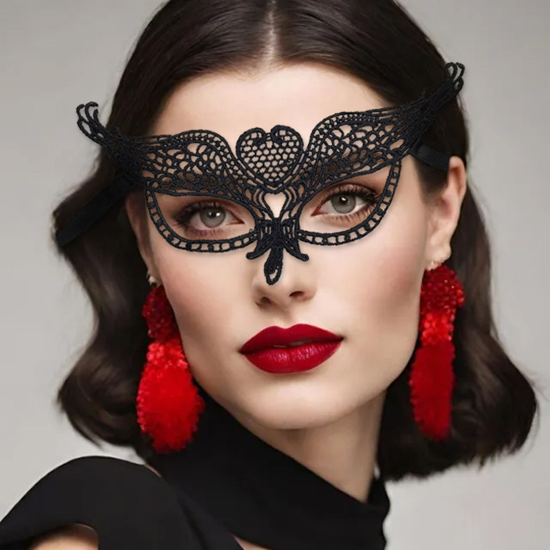 Ventas transfronterizas máscaras de encaje para adultos fiesta de baile Halloween máscaras sexuales no conformes accesorios fábrica directa