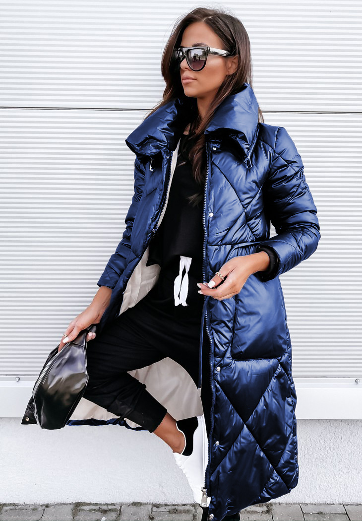Women's Winter Coat Lapel Long Cotton Jacket For Commuter Style_voghion.com