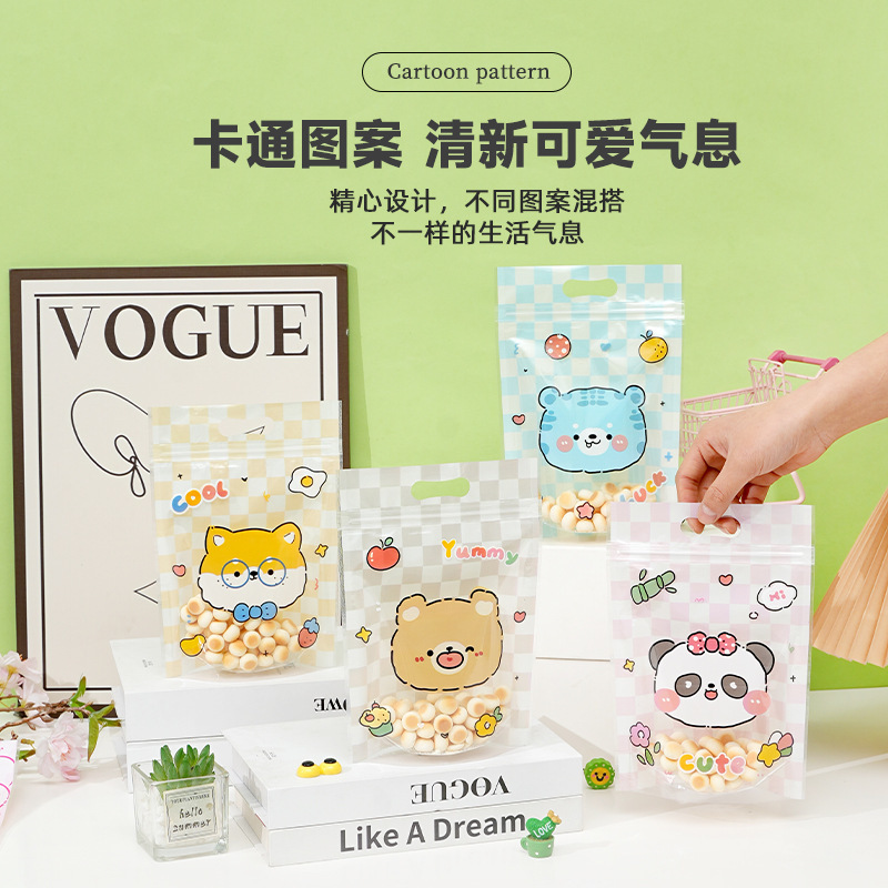 現物新商品漫画自封袋雪花ショートニング食品自立袋キャンディー袋ジッパー密封袋卸売り|undefined