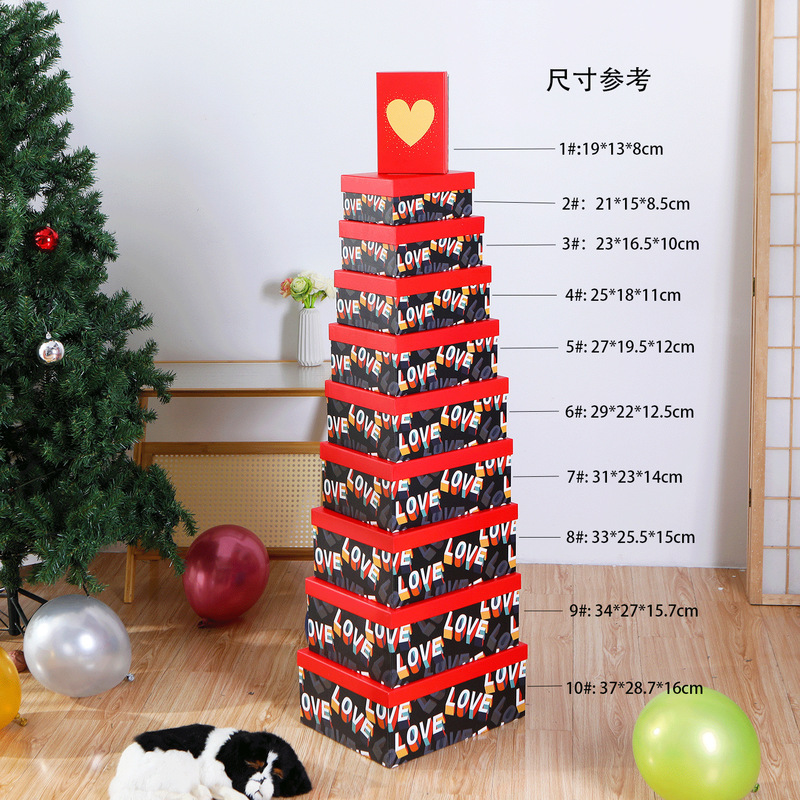 ギフトボックス、クリスマス装飾ウィンドウ、ホテルショッピングモール、お祝いシーンの装飾用品、多層クリエイティブギフトボックス|undefined