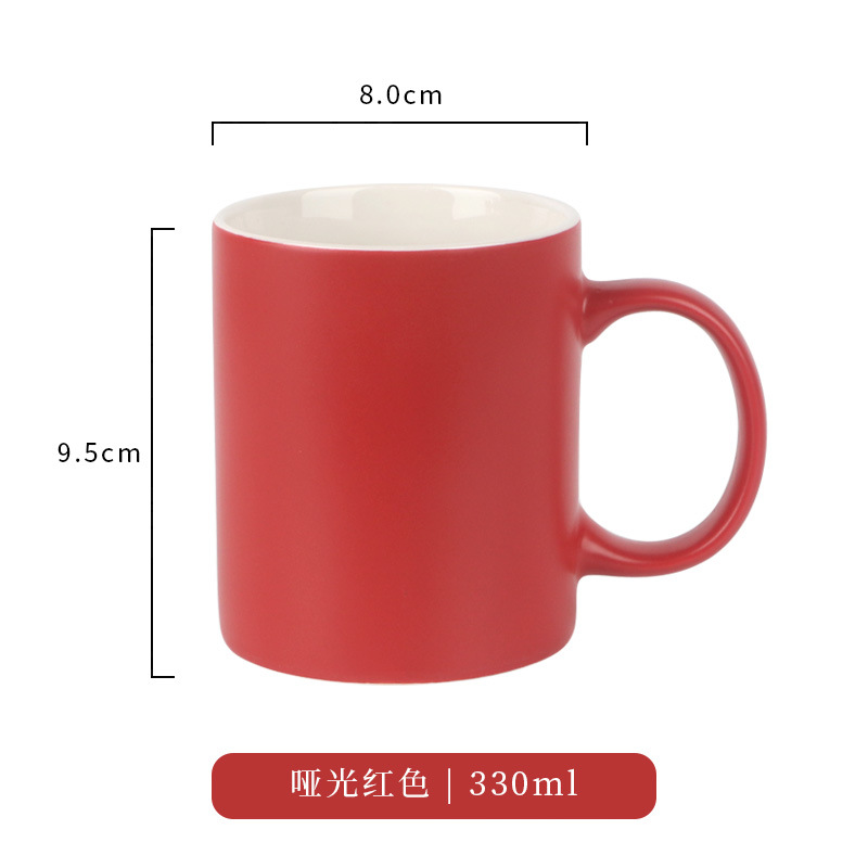 Creativo simple mate macaron cerámica doméstica taza de café taza de hotel se puede imprimir LOGO texto