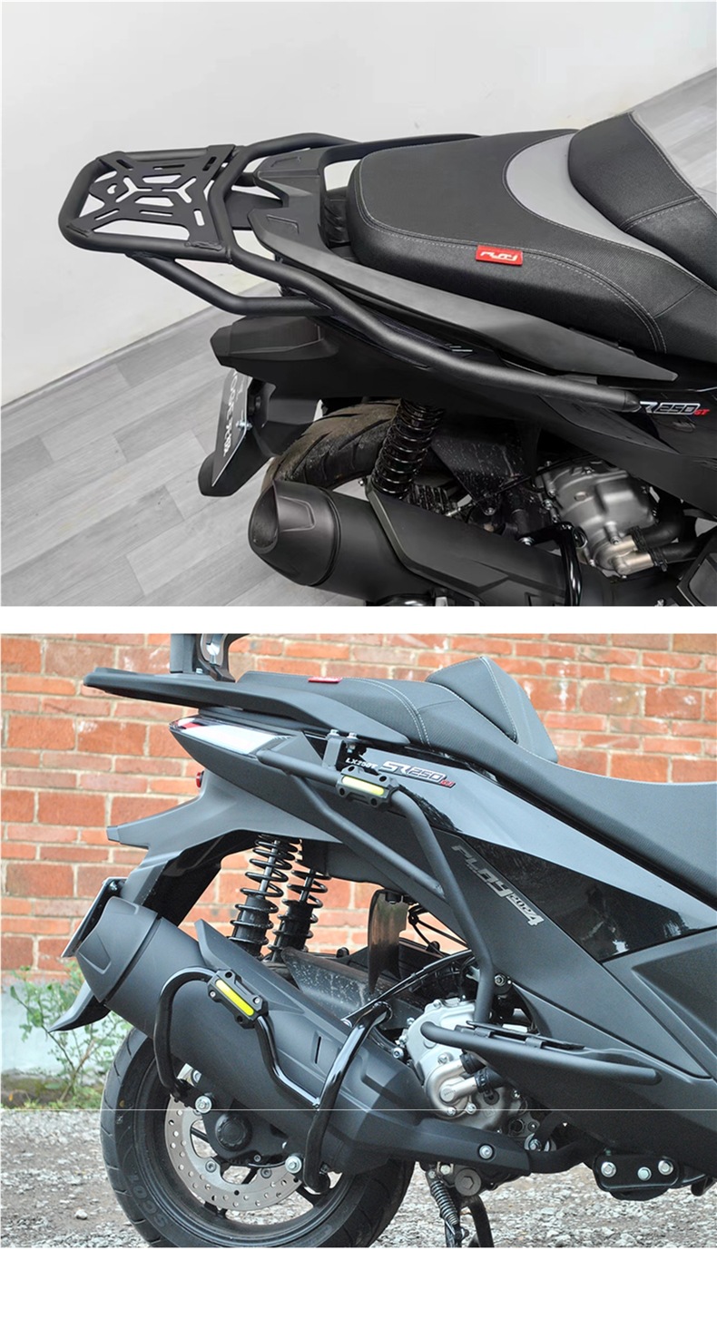 Suitable for Wuji Sr250Gt Bumper, Anti-Fall Bar, Protective Bar, Modified Rear Shelf, Tailstock Exhaust Guard