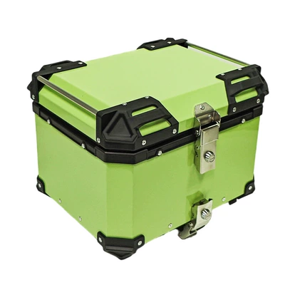 green motorcycle tail box, aluminum: Motorcycle trunk