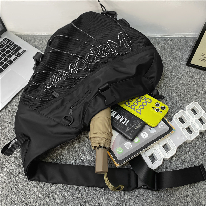 WEPOWER nueva moda Carta Grande de los hombres y las mujeres bolsa de pecho guardapolvos de la motocicleta de gran capacidad de hombro bolsa de mensajero