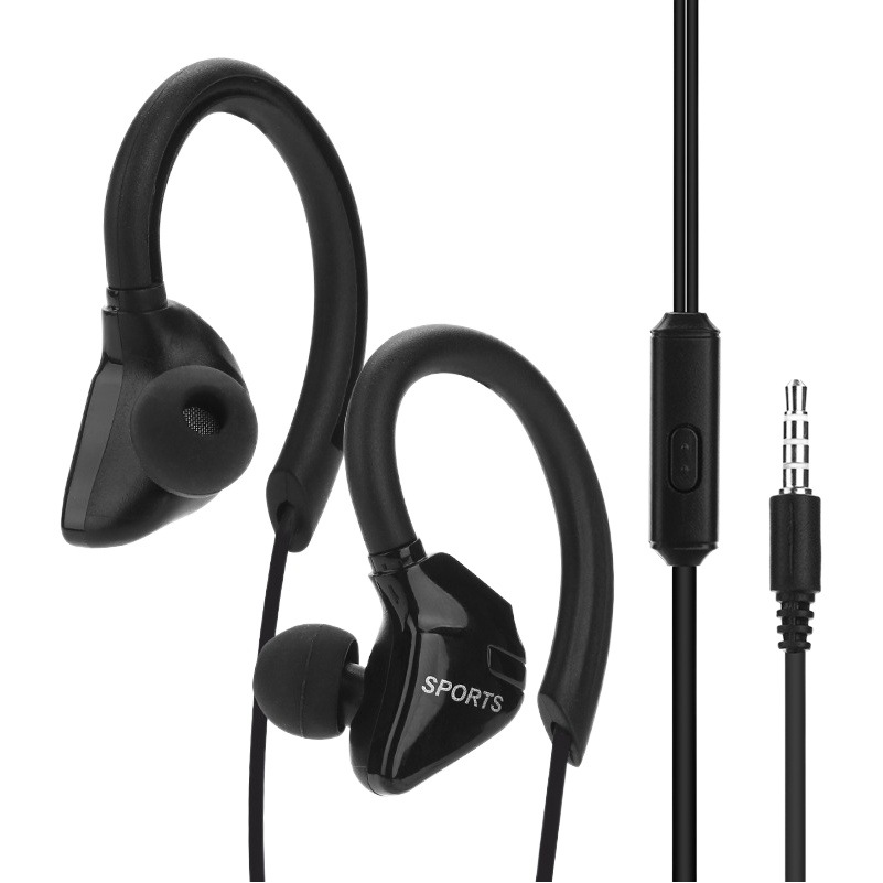 GSD-G3 en caja auriculares universales para teléfonos móviles montados en el oído con micrófono controlados por cable de Bajo estéreo deportivo auriculares con cable