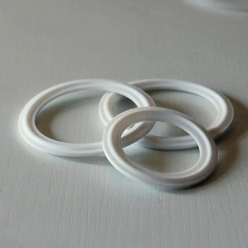 纯PTFE卫生级密封垫圈高温铁氟龙卡盘卡箍配套快装四氟垫片1寸4寸
