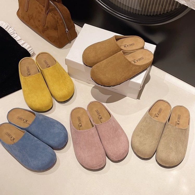 Баотоу наполовину тапочки женщины 2025 новая весна и лето после мягкого подошва пустые ботинки