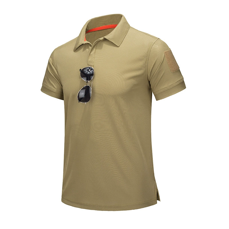 Футболка с отворотом на открытом воздухе мужская футболка с короткими рукавами летняя быстрая сухая футболка тактическая одежда с короткими рукавами оптом