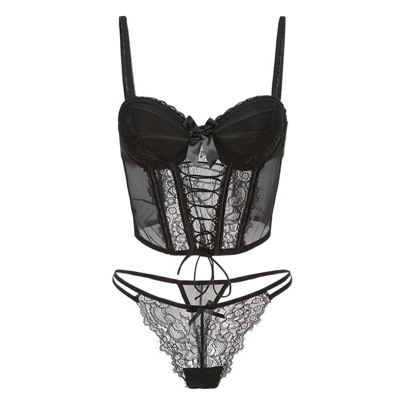 French style Fishbone corset small chest push up inner corset sexy corset pure want to strap sexy lingerie vest bra