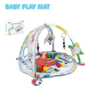 New Baby Climbing Blanket Baby Puzzle Early Education Game Mat Newborn Round Fitness Rack with Ocean Ball Toy