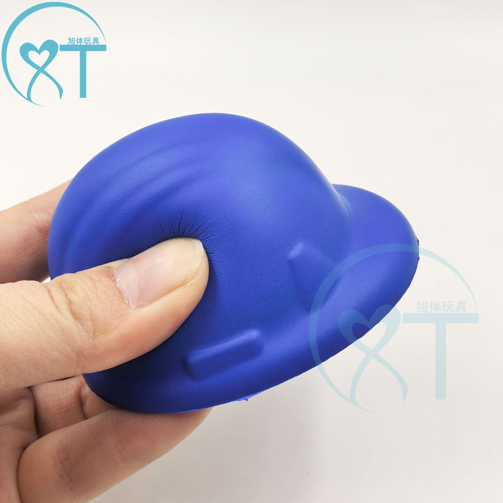 Tapa de descompresión de juguete de pu, esponja sólida de espuma de PU de alta densidad, agarre, descompresión, gorra de ingeniería de simulación de juguete