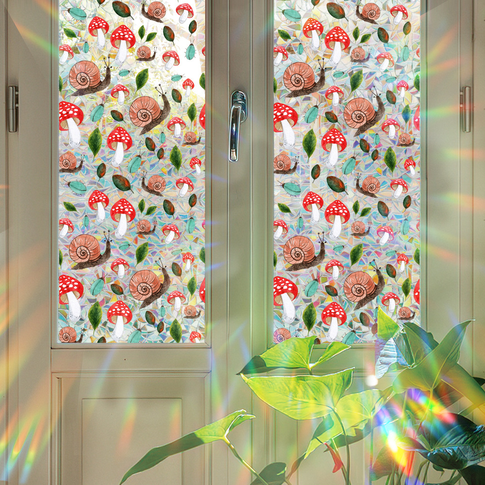 140g Weight Glass paster Home Textiles & Decor Type PVC Material Leaf Pattern Casual, Pastoral Style Casual Pastoral Leaf PVC Glass Paster Wall Art 145