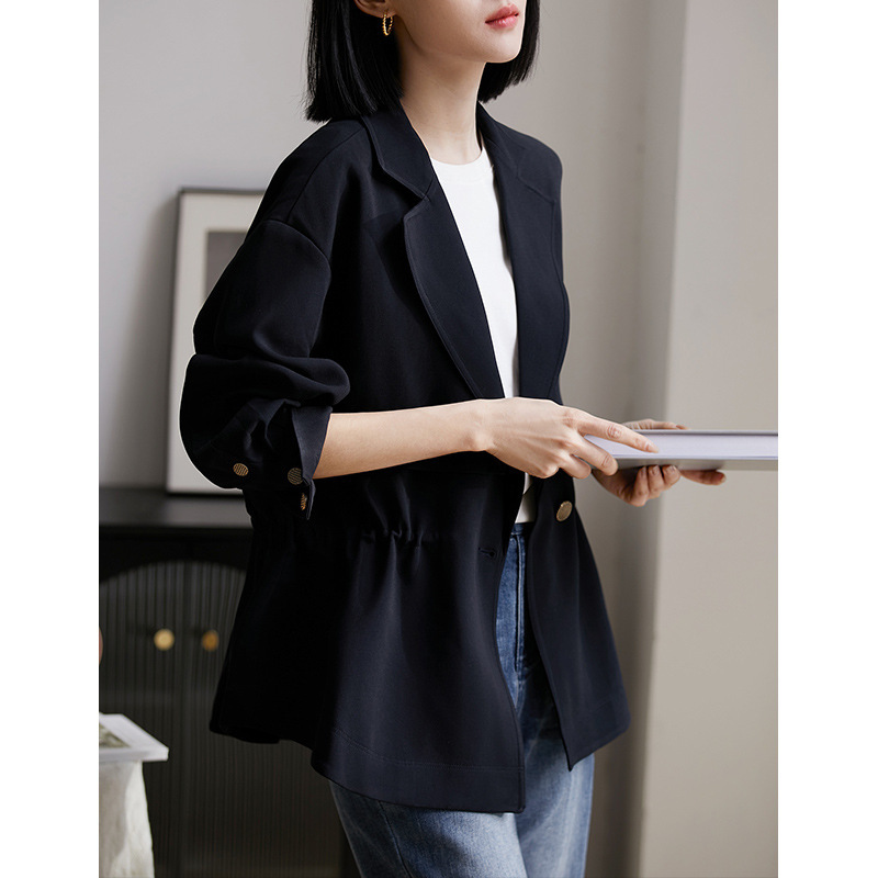 Design Sense and Elegant Lady Suit Windbreaker Women's Autum 2025 New Style Small Slim Loose Short Outwear Top