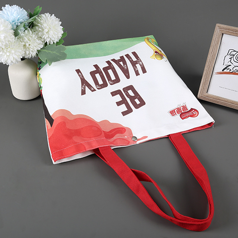 创意印花棉布袋广告宣传单肩购物袋手提时尚帆布袋印logo